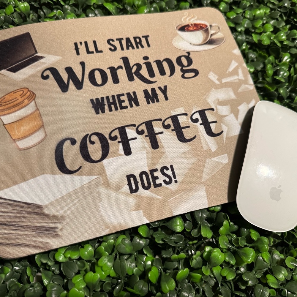 Coffee-Themed Mouse Pad